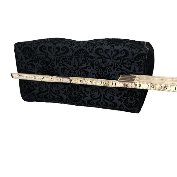 Black floral Tassel Suede Embroidery Pattern Handbag - Picture 6 of 12